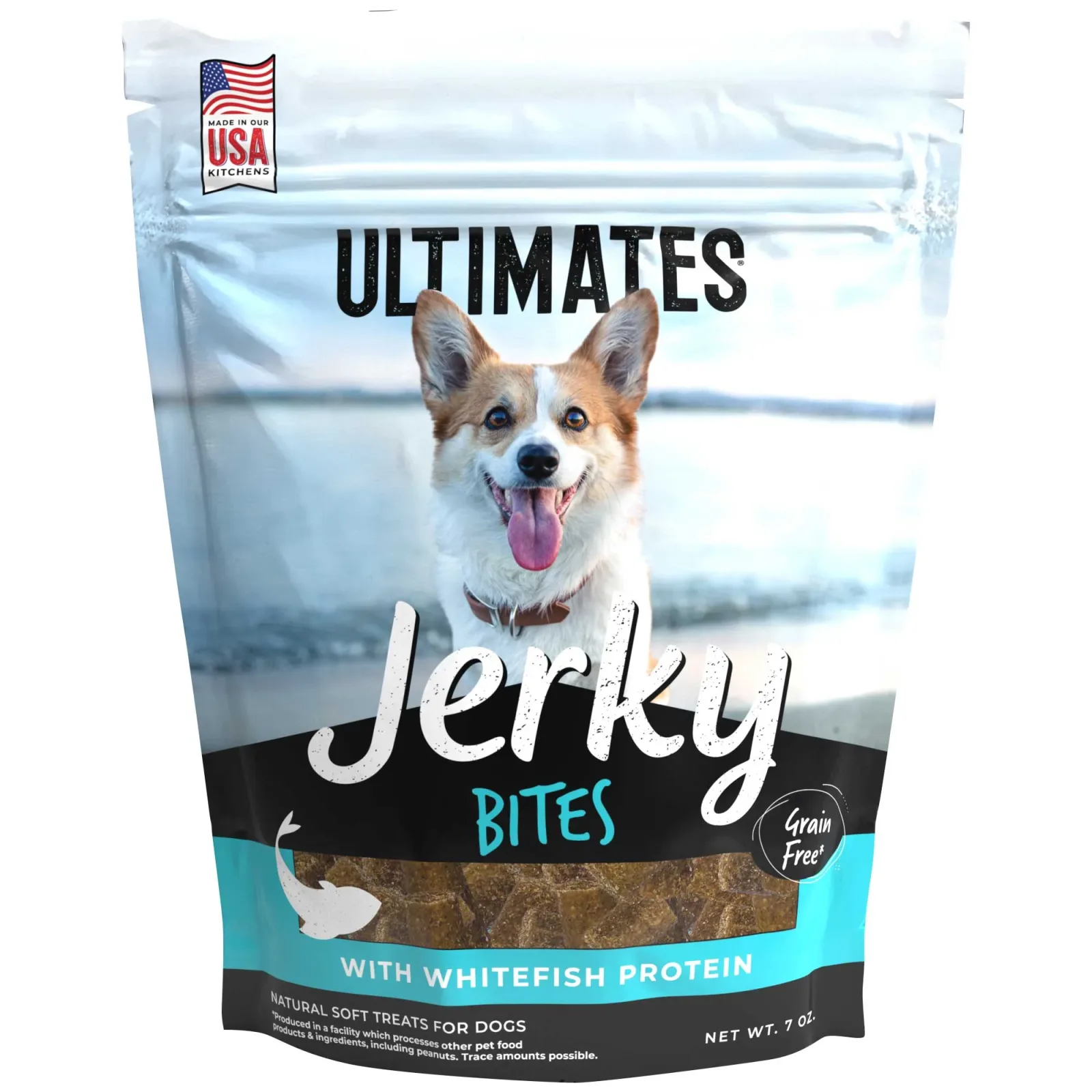 Ultimates Jerky Whitefish Bites Grain-Free Dog Treats