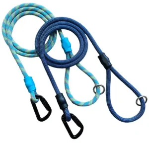 Upcycled Adventure Climbing Cool Tones Rope Dog Leash, Assorted Colors
