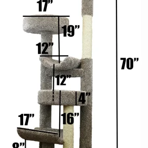USA Made Cat Tree for Large Cats – Solid Wood Heavy Duty Cat Furniture
