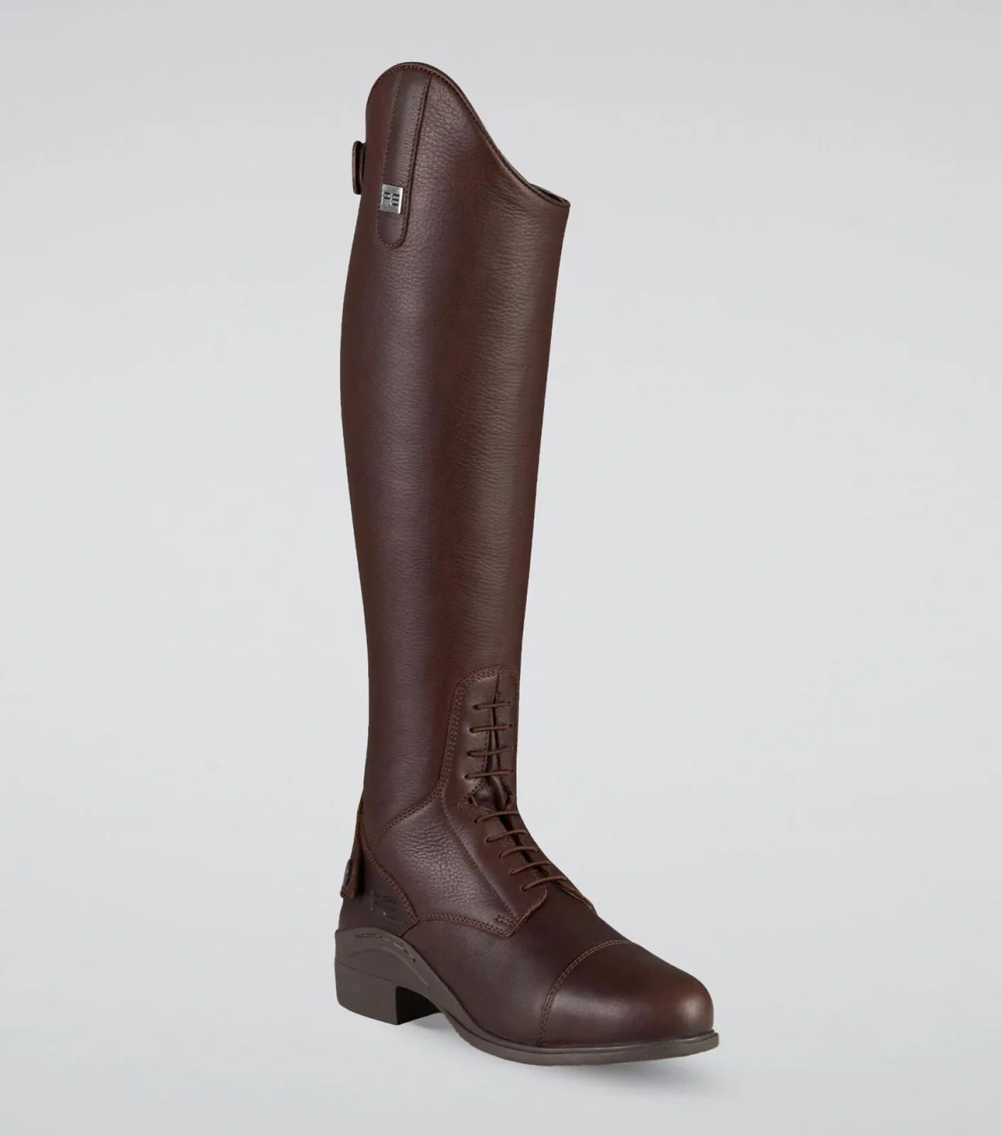 Vallardi Womens Leather Field Tall Riding Boots Brown