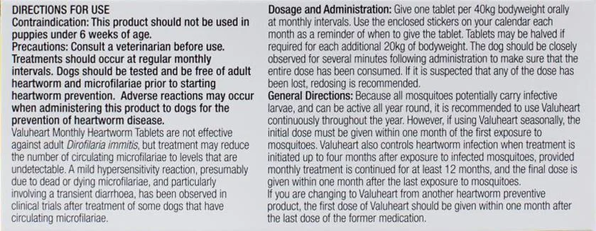 Valuheart Gold Dogs 46-88lbs (21-40kg) - 6 Chewables - Image 2