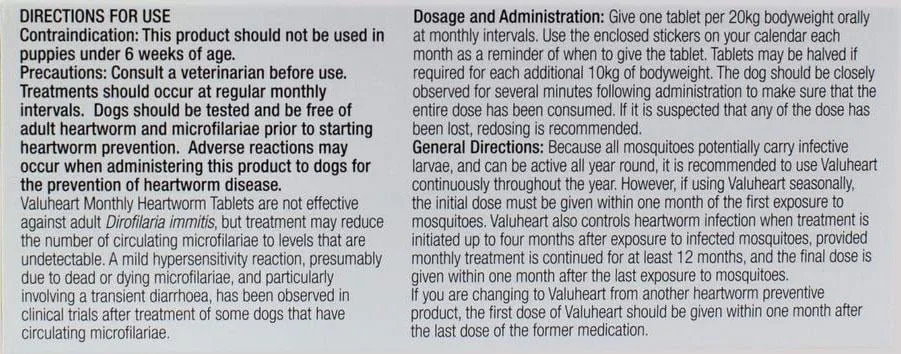 Valuheart Green Dogs 23-44lbs (10-20kg) - 6 Chewables - Image 2