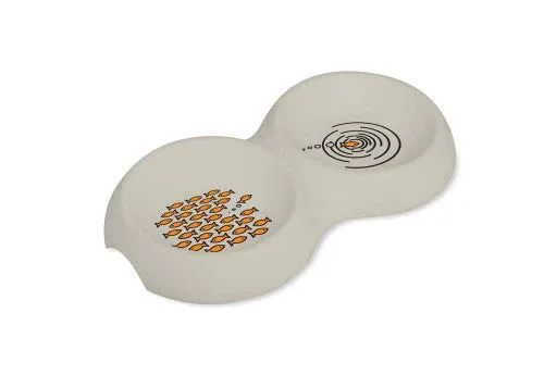 Van Ness Plastics EcoWare Bamboo Double Dish for Cats Assorted 16oz SM - Image 2