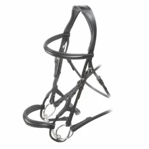 Velociti Rolled Padded Cavesson Bridle