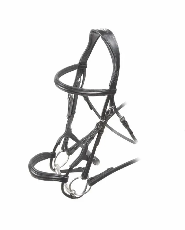 Velociti Rolled Padded Cavesson Bridle