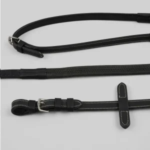 Veneto Rubber Grip Reins Black