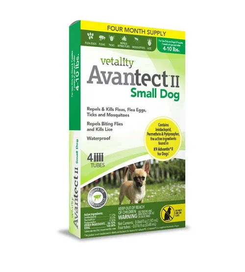Vetality Avantect II Flea & Tick For Dogs 0.064 fl. oz 4 Count - Image 2