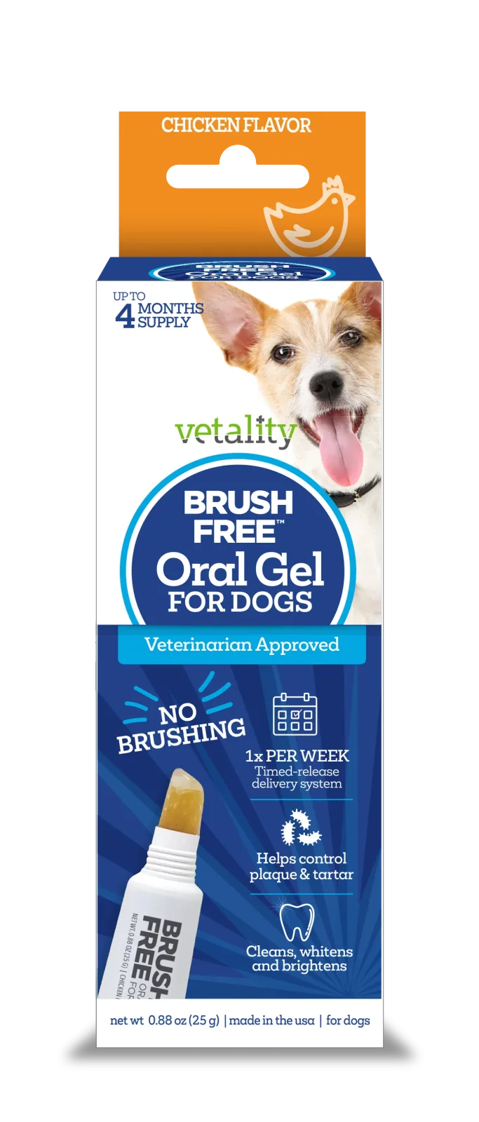 Vetality Brush Free Oral Gel for Dogs 25 g