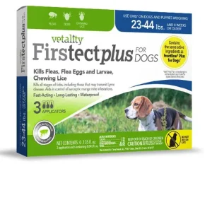 Vetality Firstect Plus Flea & Tick for Dogs 23-44lbs 3 Count