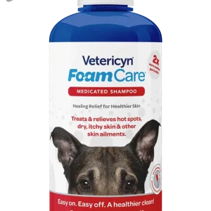 Vetericyn FoamCare Sprayable Medicated Shampoo for Dogs & Cats, 16-ounce
