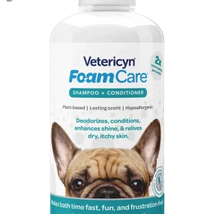 Vetericyn FoamCare Sprayable Shampoo + Conditioner for Dogs & Cats, 16-ounce