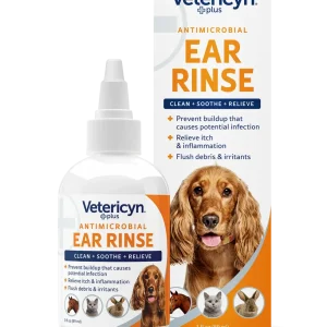 Vetericyn Plus Antimicrobial Ear Rinse for Dogs & Cats, 3-ounce