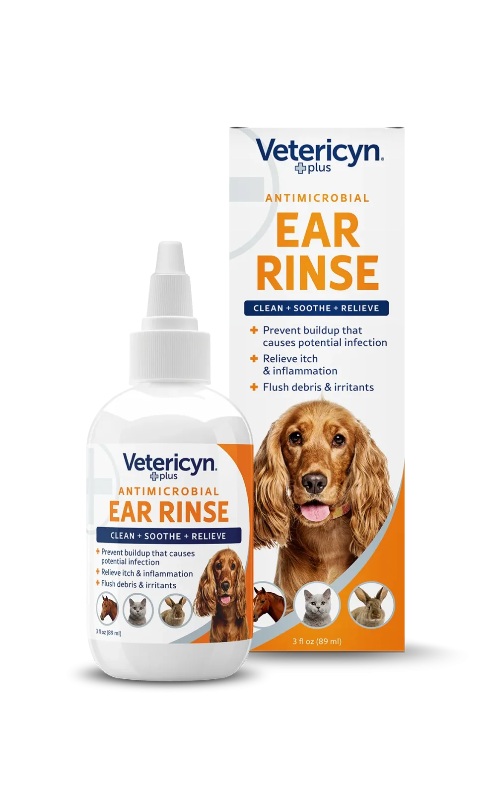 Vetericyn Plus Antimicrobial Ear Rinse for Dogs & Cats, 3-ounce