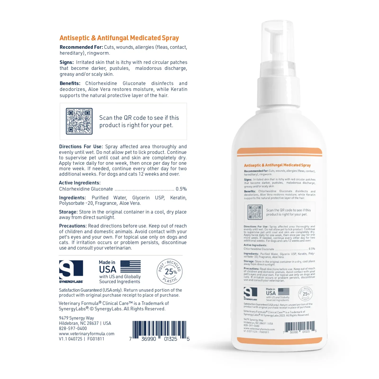 Veterinary Formula Clinical Care Antiseptic & Antifungal Spray for Dogs & Cats, 8 oz - Image 2