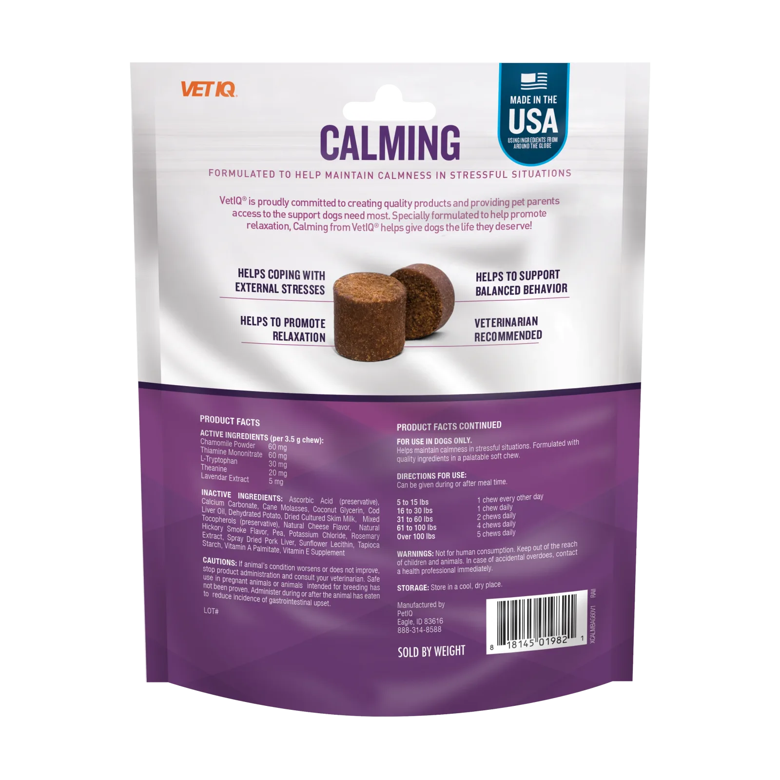 VetIQ Calming Dog Chew 60ct - Image 2