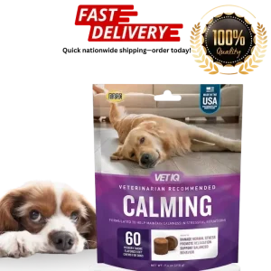 VetIQ Calming Support Chews for Dogs – 60 Soft Chews