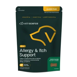 VetriScience Allergy Plus Immune Soft Chews Dog Supplement Duck 60 ct