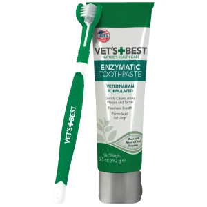 Vet's Best Dental Care Kit with Toothbrush and Gel 3.5oz