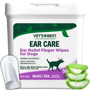 Vet's Best Ear Relief Finger Wipes, 50 ct.