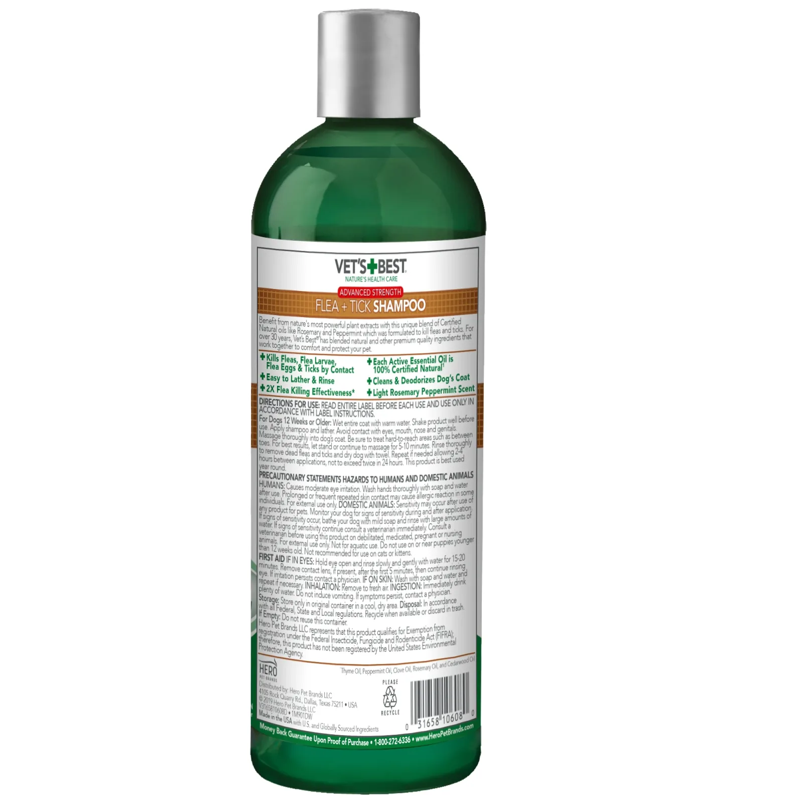 Vet's Best Flea and Tick Shampoo 12oz - Image 2