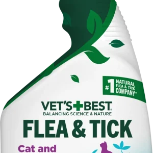 Vet's Best Flea & Tick Cat and Home Spray Cotton Spice Scent 32 oz
