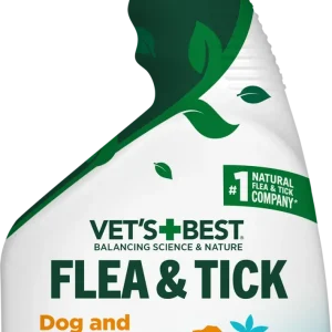 Vet's Best Flea & Tick Dog and Home Spray Cotton Spice Scent 32 oz