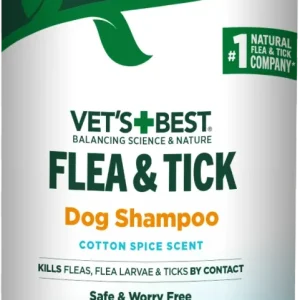 Vet's Best Flea & Tick Dog Shampoo Cotton Spice Scent 12 oz