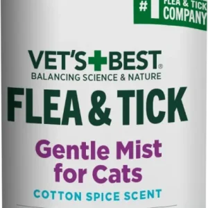Vet's Best Flea & Tick Gentle Mist for Cats Cotton Spice Scent 6.3 oz