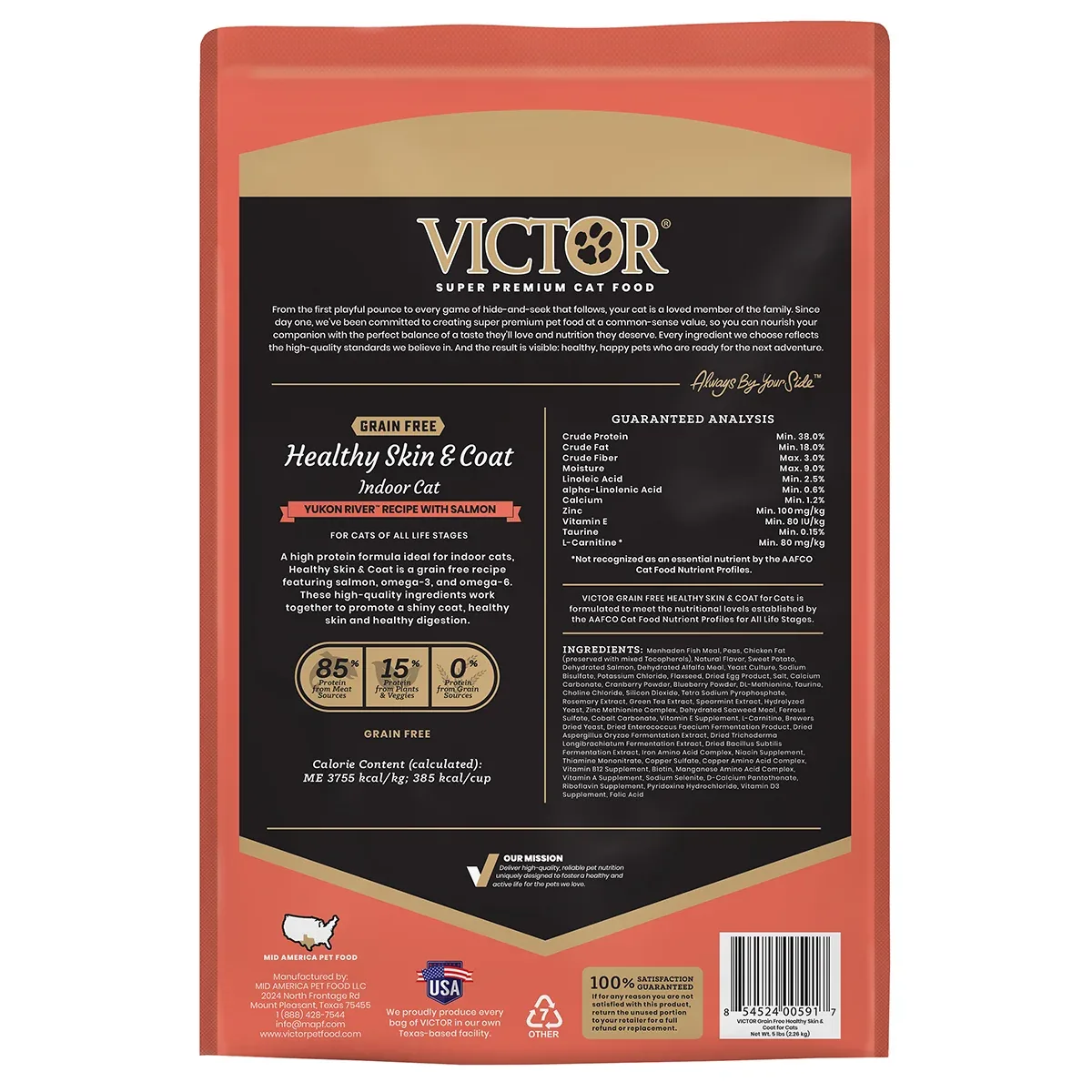 Victor Grain Free Healthy Skin & Coat Indoor Cat Food - Image 2
