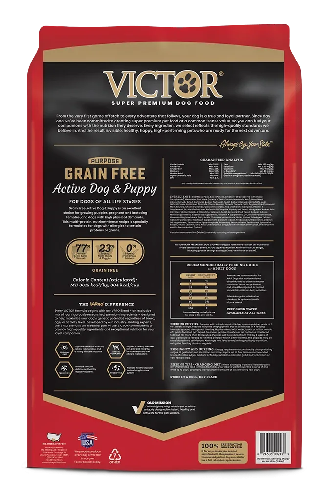 Victor Purpose Grain Free Active Dog & Puppy Dry Dog food - Image 2