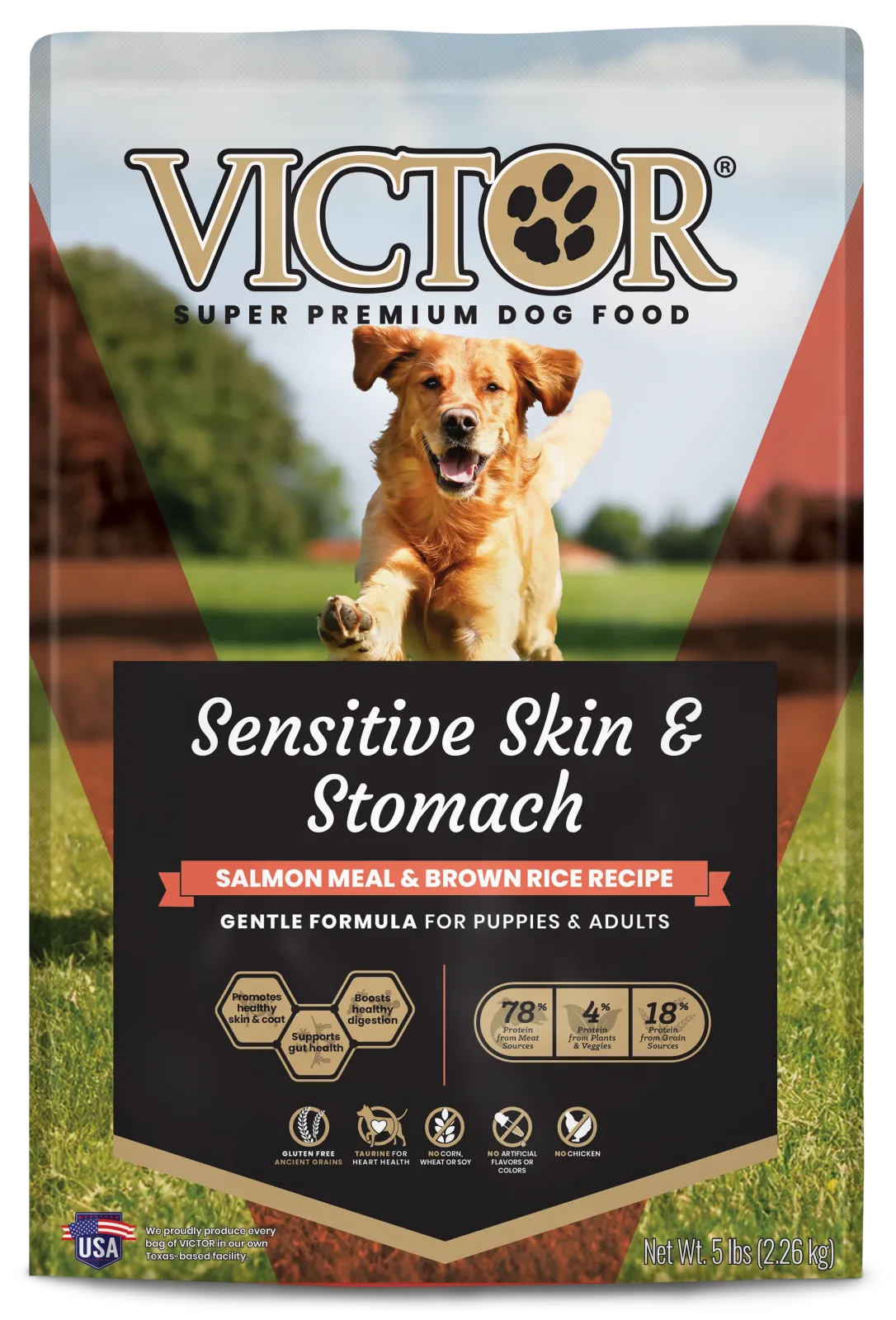 VICTOR Sensitive Skin and Stomach Salmon Meal and Brown Rice Recipe 5lb