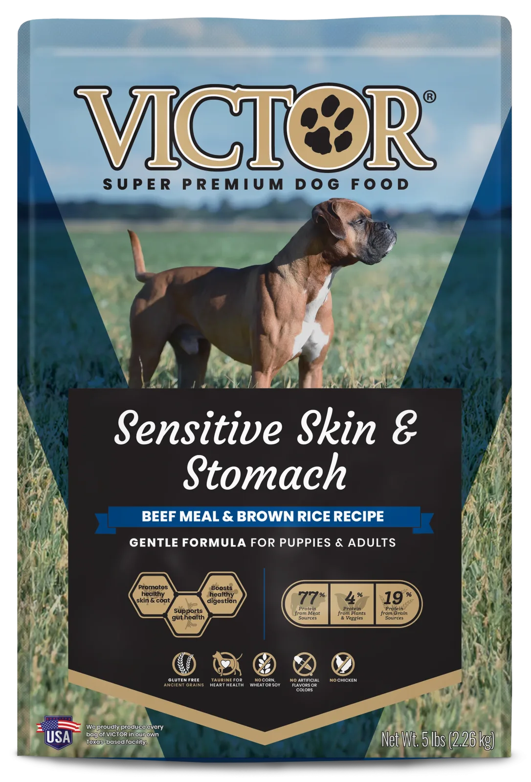 VICTOR Sensitive Skin and Stomach ‰ÛÒ Beef Meal and Brown Rice Recipe - 5lb
