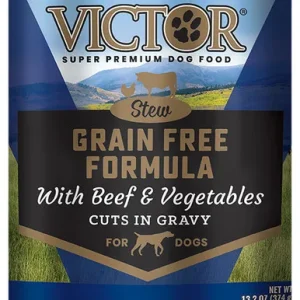 Victor Super Premium Dog Food Grain Free Beef and Vegetable In Gravy-Canine Dog Food 12Ea/13.2 Oz
