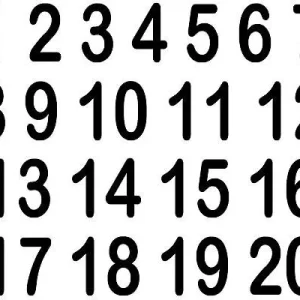 Vinyl Number Decals