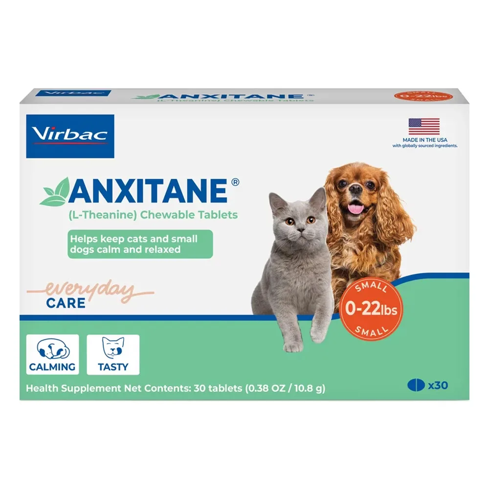 Virbac Anxitane Chewable Tablets: Dog Anxiety Treatment | Tablets to Calm Dogs