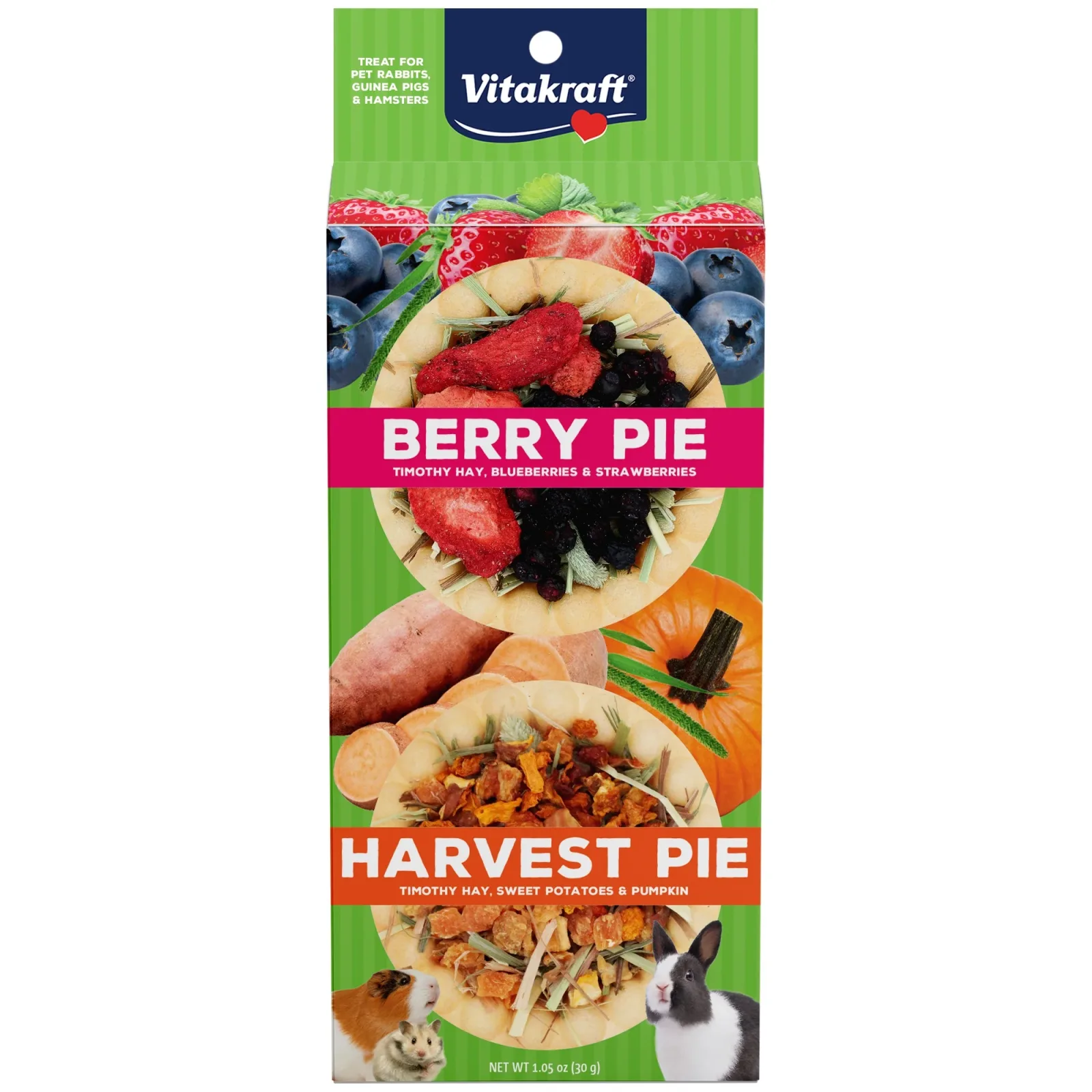 Vitakraft Berry Pie & Harvest Pie Small Animal Treat 1.05 oz