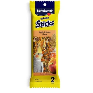 Vitakraft Crunch Sticks Apple & Honey Flavor Cockatiel Treat 3.5 oz 2 Count