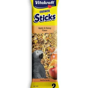 Vitakraft Crunch Sticks Apple & Honey Flavor Parrot Treat 5.5 oz 2 Count