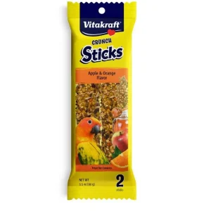 Vitakraft Crunch Sticks Apple & Orange Flavor Conure Treat 3.5 oz 2 Count