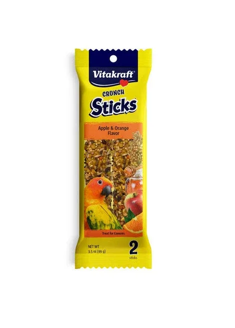 Vitakraft Crunch Sticks Apple & Orange Flavor Conure Treat 3.5 oz 2 Count - Image 2