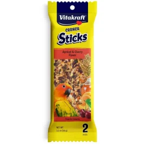 Vitakraft Crunch Sticks Apricot & Cherry Flavor Conure Treat 3.5 oz 2 Count