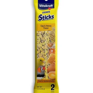 Vitakraft Crunch Sticks Egg & Honey Flavor Canaries and Finches Treat 1.4 oz 2 Count