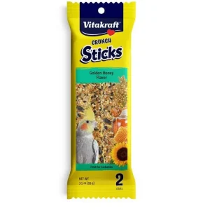 Vitakraft Crunch Sticks Golden Honey Flavor Cockatiel Treat 3.5 oz 2 Count