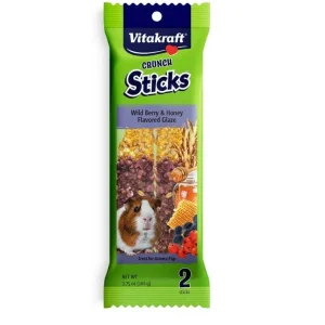 Vitakraft Crunch Sticks Guinea Pig Treats Wild Berry & Honey 3.75 oz 2 ct