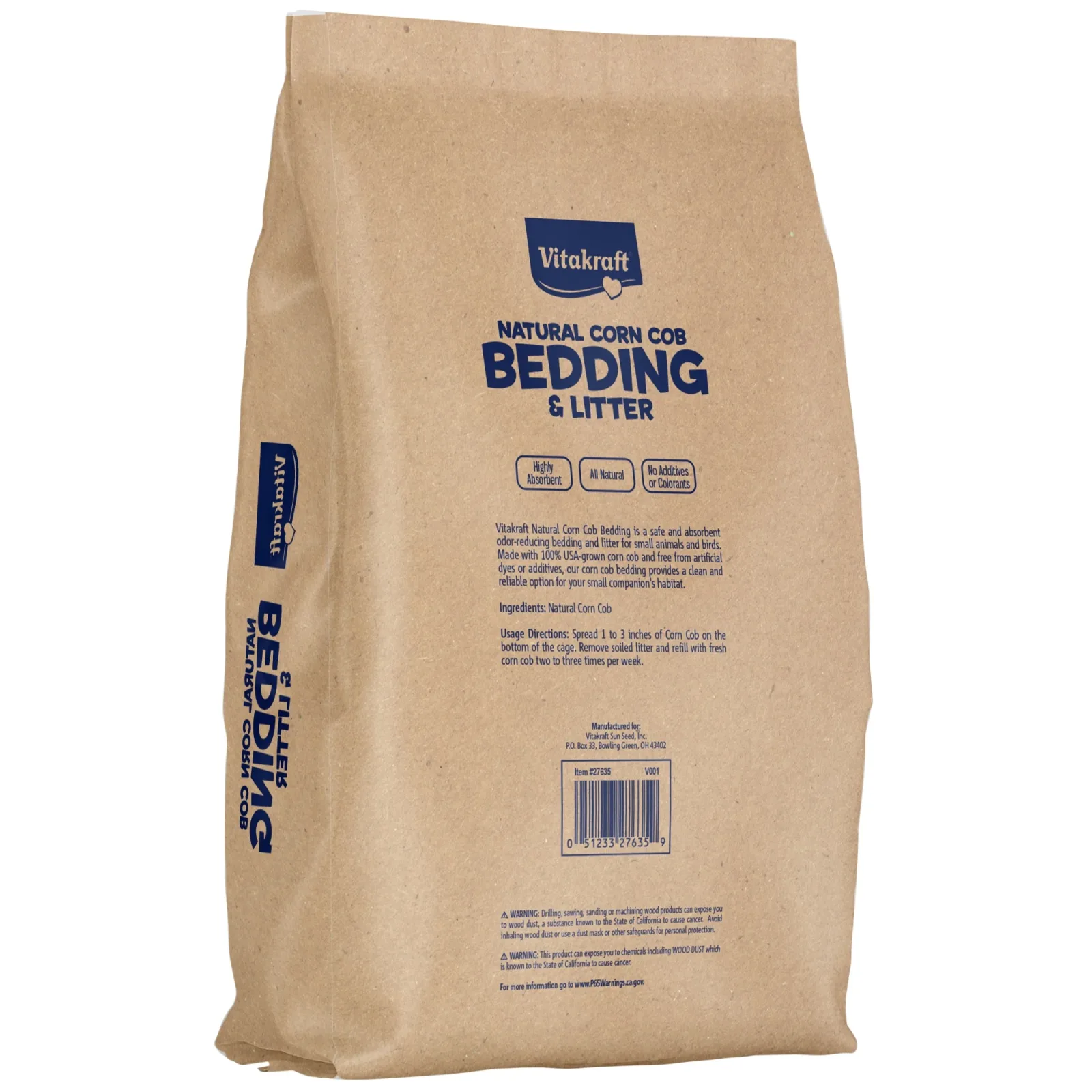 Vitakraft Sunseed Natural Bedding and Litter for Bird/Small Animal 40 lb