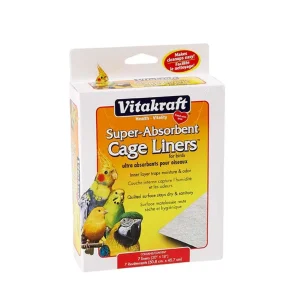 Vitakraft Super-Absorbent Cage Liners for Birds White 20 in x 18 in 7 Count