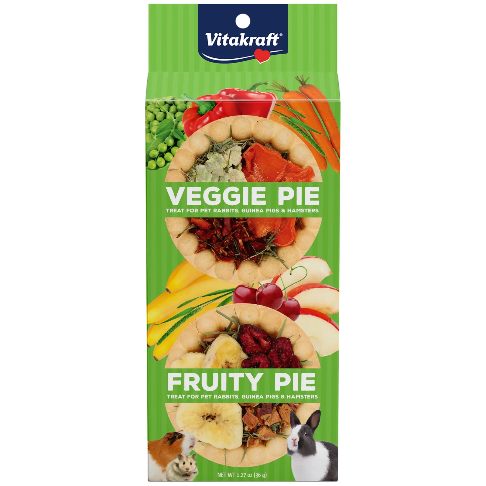 Vitakraft Veggie Pie & Fruity Pie Small Animal Treat 1.27 oz