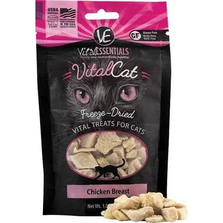 VITAL CAT FREEZE DRIED TREAT CKN BRST 1OZ