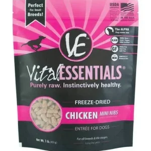 VITAL DOG FREEZE DRIED MIN NIBS CKN 14OZ