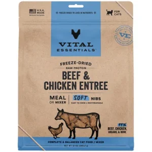 Vital Essentials Beef & Chicken Entrée & Mixer Soft Nibs Freeze